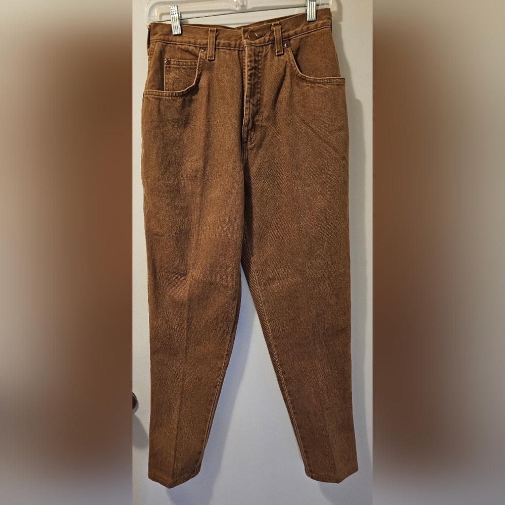 Women's‎ Vintage Lands' End Brown 100% Cotton Jeans Size 10P USA Made NWT